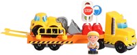 Abrick LKW Spielzeug mit Anhänger und Baustellen Zubehör-2