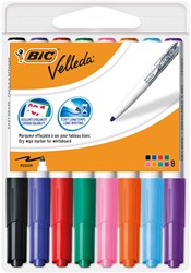 BIC Whiteboard Marker Velleda - 8 Farben Marker-Set für Whiteboard