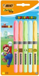 BIC Super Mario Textmarker Set 5 Stück für Kinder und Schule
