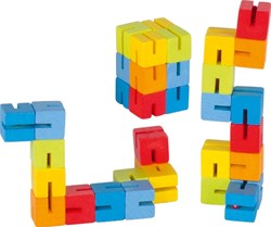 Goki Holzpuzzle Würfel - Lernspielzeug für Kinder