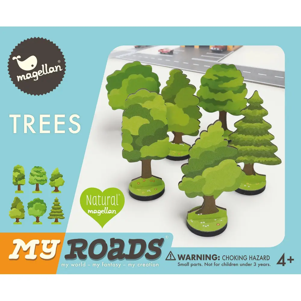 Magellan Holz Bäume MyRoads Spielset nachhaltiges Spielzeug Dekoration