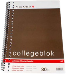 Verona College Spiralblock A4 80 Blatt Notizbuch Schule