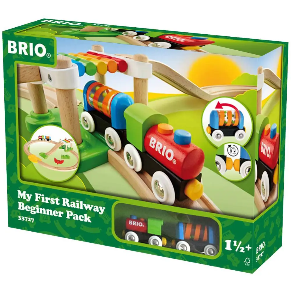 Brio Luxus-Holzeisenbahnset - Mein erstes Eisenbahnset für Kinder - 33727
