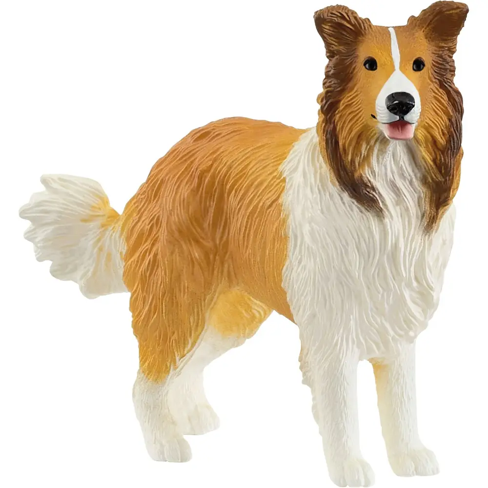 Schleich Collie Bauernhof Spielzeughund - realistische Tierfigur