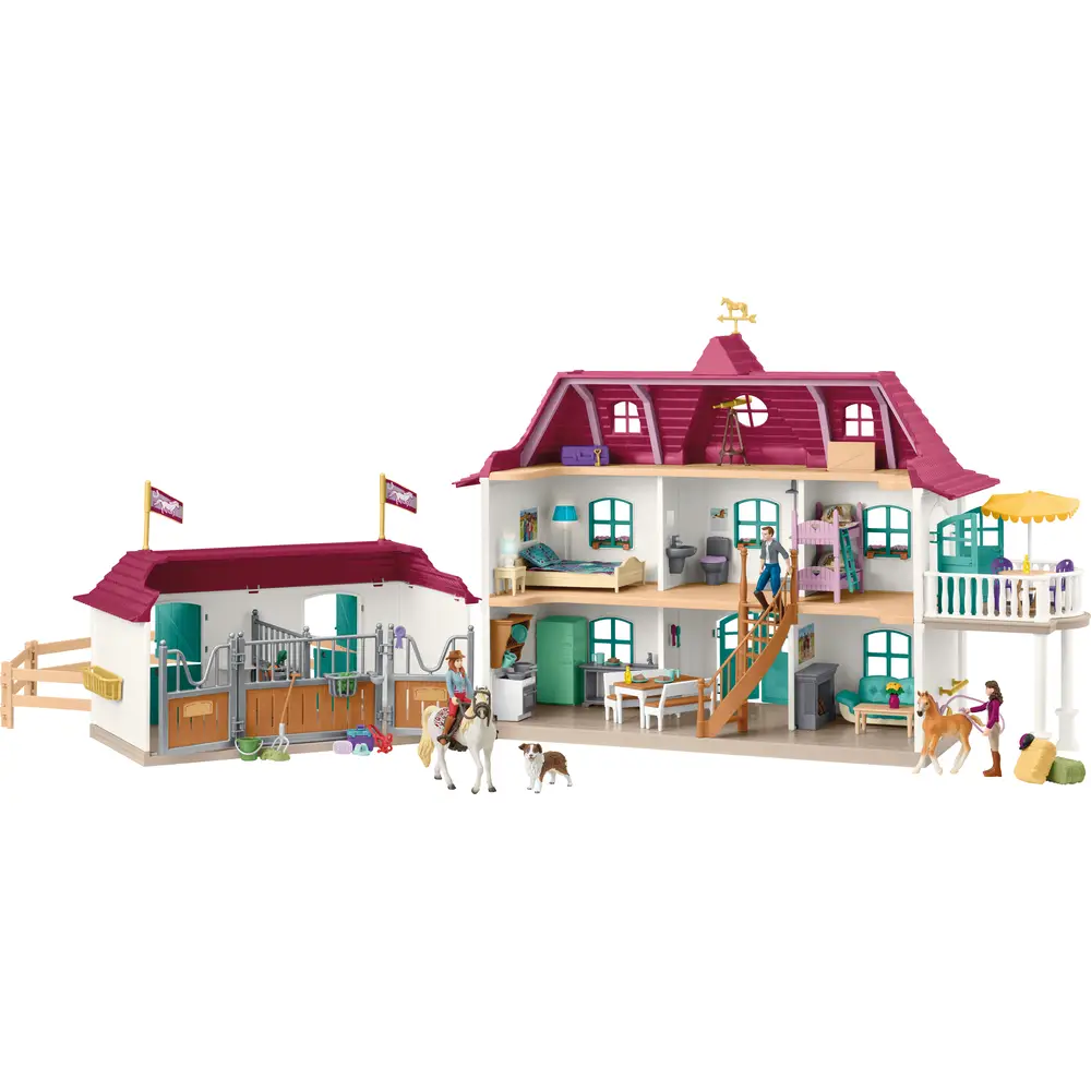 Schleich Horse Club Pferdehof mit Haus und Stall - Spielset