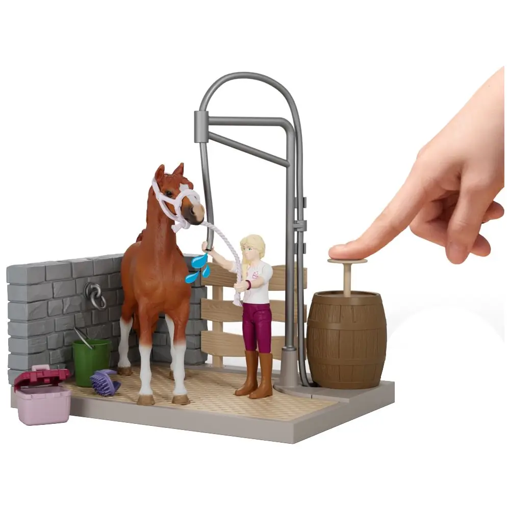 Schleich Pferdewaschplatz Spielzeug Horse Club mit echtem Wasser