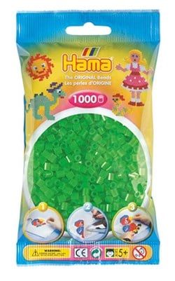 Hama Bügelperlen - Neon grün - 1000 Stück - Bastelspaß