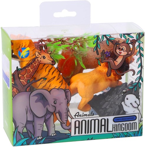 KiddyGo wilde Tiere Spielset - 8-teilig - Kunststoff Spielfiguren Tiere