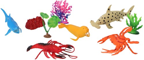 KiddyGo Ozeantiere Spielzeug Set - 9-teilig - Unterwasser Tiere Spielset-2