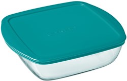 Pyrex Auflaufform quadratisch mit Deckel 1L - Cook & Store Glas Frischhaltedose