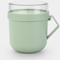 Brabantia Suppenbecher to go jadegrün - Lunchbecher mit Topping-Behälter