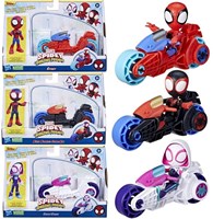 Hasbro Marvel Spidey Spielzeugmotorrad mit Actionfigur - Superhelden Abenteuer