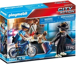 Playmobil Polizeifahrrad Polizei Verfolgung Taschendieb 70573 Spielset