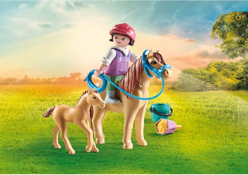 Playmobil Horses of Waterfall Spielset Kind mit Pony und Fohlen-3