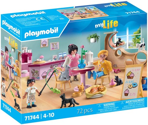 Playmobil Katzen-Café Bauset - My Life - Katzen Spielzeug