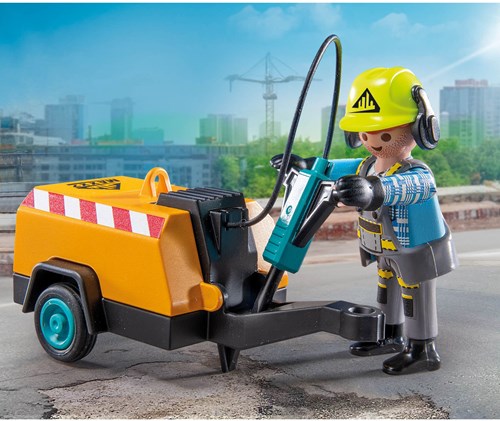 Playmobil Bauarbeiter Spielfigur - Action Heroes Baustellen Spielzeug-3