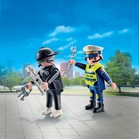 Playmobil Polizei Spielfigur DuoPack Polizist und Dieb 71804-2