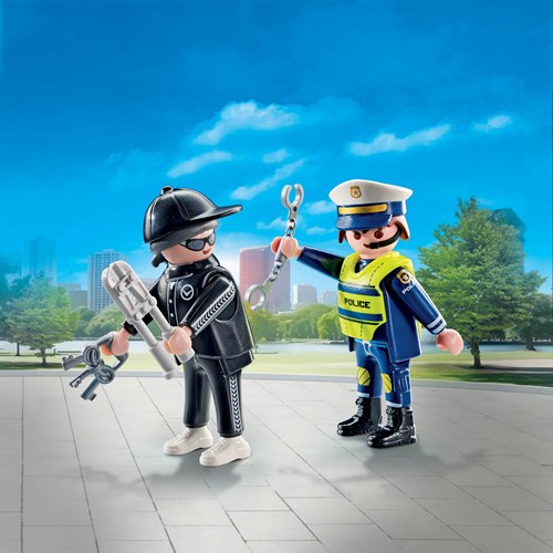 Playmobil Polizei Spielfigur DuoPack Polizist und Dieb 71804-2
