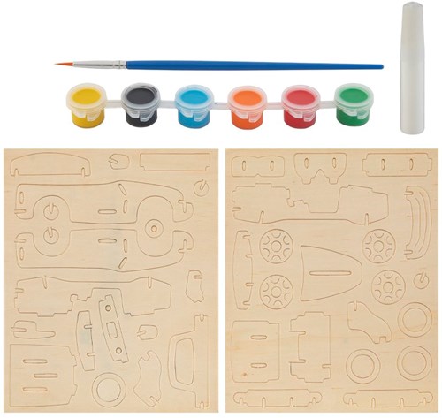 Grafix Holz-Bausatz Auto - kreatives Bastelset für Kinder-2