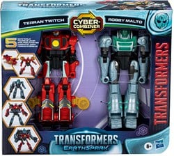 Hasbro Transformers Earthspark Cyber Combiner Terran Twitch & Robby Malto - Actionfigur Spielzeug