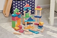 TickiT Holz Regenbogen Bausteine - Jumbo Bauklötze Spielzeug