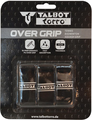 Schildkröt Badminton Overgrip Schläger Griffband Set 3 Stück Schwarz