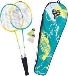 Schildkröt Badminton Set Aluminium 2 Schläger und Federbälle im Tasche
