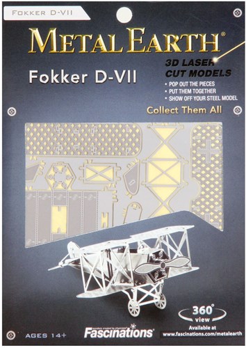 Eureka Modellbau Flugzeug Fokker D-VII Metall 3D Puzzle-2