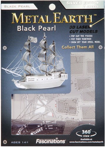 Eureka Modellbau 3D Puzzle Pirate Ship Black Pearl Metall Silber-2