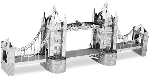 Eureka 3D Puzzle London Tower Bridge Metall Bausatz Silber Edition