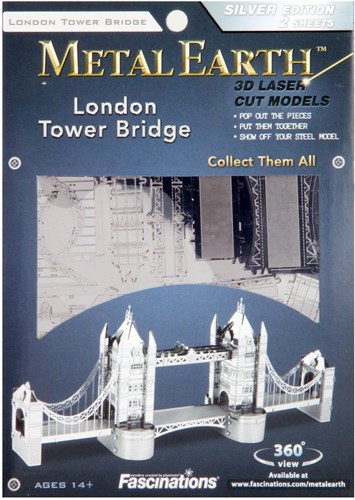 Eureka 3D Puzzle London Tower Bridge Metall Bausatz Silber Edition-2