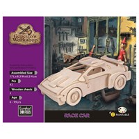 Eureka Holz-Bausatz Rennwagen - Gepetto's Workshop 3D Spielzeugauto