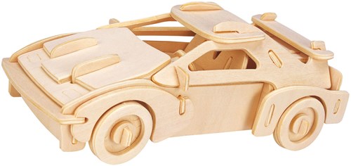 Eureka Holz-Bausatz Rennwagen - Gepetto's Workshop 3D Spielzeugauto-2