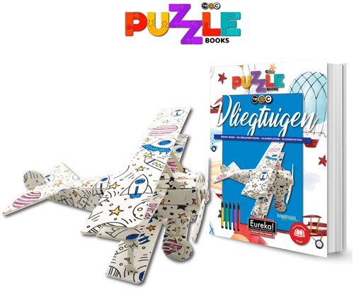 Eureka 3D Puzzle Buch Flugzeuge Malbuch und 3D Puzzle Spielzeug-2