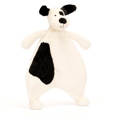 Jellycat Schnuffeltuch Bashful Black & Cream Puppy