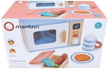Mentari Holzspielzeug Mikrowelle Küche Spielzeug Kinder-3