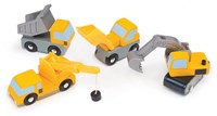 Mentari Holz-Baustellenfahrzeuge Spielset - 4 Stück-3