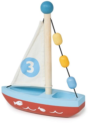 Mentari Holz Segelboot Spielzeug - bunt und robust-2