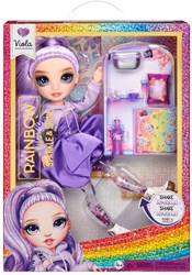 Sparkle & Shine Modepuppe Rainbow High - Viola lila Glitzerpuppe 28 cm