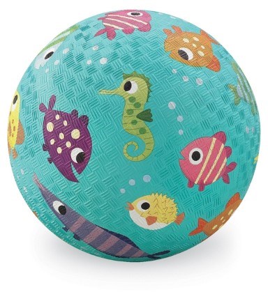 Crocodile Creek Spielball Fisch 13cm - Gummiball für Kinder