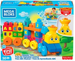 Mega Bloks ABC Lernzug - Lernspielzeug mit Musik und Geräuschen