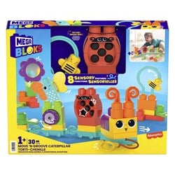 Mega Bloks sensorisches Bauset Raupe - bewegliches Spielzeug 30 Bausteine