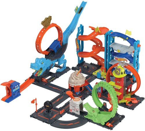 Hot Wheels Rennbahn City Transforming Race Tower Spielset-3