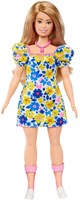BEX Barbie Modepuppe Fashionistas Blumen Kleid - Barbiepuppe Down-Syndrom-3