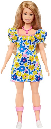 BEX Barbie Modepuppe Fashionistas Blumen Kleid - Barbiepuppe Down-Syndrom-3