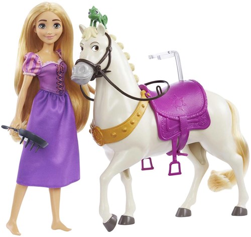 Mattel Disney Prinzessin Puppe Rapunzel mit Maximus und Pascal Spielset-3