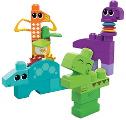 Mega Bloks Dino Bauset sensorisches Spielzeug für Kleinkinder 24 Bausteine