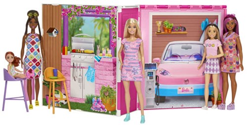 Barbie Vakantiehuis met Modepop Speelset-3