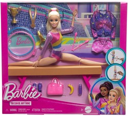 BARBIE GYMNASTCS PLAYSET AND DOLL
