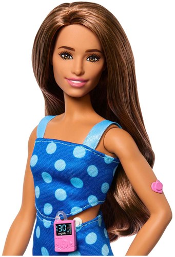 Barbie Modepuppe - Barbie Fashionista Puppe mit Typ 1 Diabetes blau-3